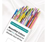 Poraceous 110 Pezzi Ricariche per Penna 3D Doodler, Ricariche Penna 3d Colorate, Ricarica Pennas Bambini, per 3Doodler Start Pennas Ricarica per 22 Colori, PCL Bassa TemperaturaStampa, 2,5 mm