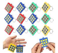 poraceous 12 Pezzi Portachiavi Tic-Tac, Plastica Tac Toe Keychain, Tac Toe Portachiavi, Gadget Compleanno Bambin, per Bambini 8 ai 12 Anni per Mini Zaino, Compleanno Gift, Giochi per Feste