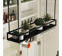 Porbatore di vino a soffitto appeso a piante di vetro in metallo porta bottiglia per vino display per piaspide di champagne gallievi per barrette per barre per bar per barre ristorante bar ristorante