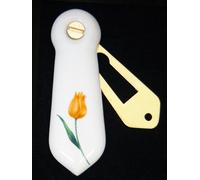 Porcelain Ceramic Chiave Foro Rosetta Porta Cover Floreale / Fiore Design