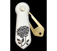 Porcelain Ceramic Chiave Foro Rosetta Porta Cover Floreale / Fiore Design