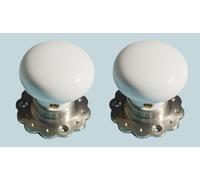 Porcelain Mortasa Pomelli Porta & Supporto Scanalato Raso Nickel