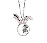 Porcellana Capolavoro cinese Il regalo dei monili animali del coniglio del pendente della collana del coniglio