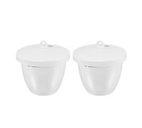 Porcellana Crogiolo Tazza 50ml con Coperchio per Colata Raffinazione 2pz