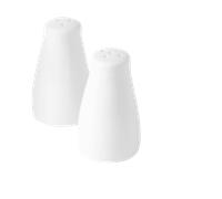 HENDI Set Saliera e Pepiera in Porcellana Bianca, 2 pezzi, Utensili da Cucina per Servire Sale e Pepe, ⌀42x(H)80mm