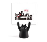 Porcellana Rosso Educazione Propaganda Professore Memo Holder Cartoon Gatto Nero Stand Decorazione