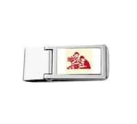 Porcellana Rosso Educazione Propaganda Tecnologia Slim Money Clip In Acciaio Titolare Tasca Portafoglio