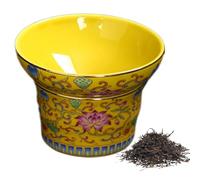 Porcellana Tea Strainer, Ceramic Funnel Coffee Filter, Portatile Handheld Infuser for Room, Kitchen, Ristorante, Hotel, Teas Ceremony, Caffè, Casa, Travel, Service Counter