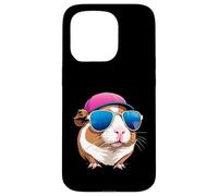 Porcellino d’India con cappellino e occhiali da sole Custodia per iPhone 15 Pro
