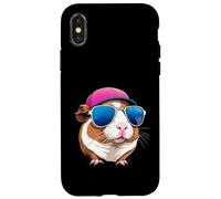 Porcellino d’India con cappellino e occhiali da sole Custodia per iPhone X/XS