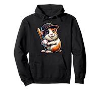 Porcellino D'India Baseball Buffo Felpa con Cappuccio