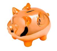 Porcellino Salvadanaio Terracotta, Maialino Salvadanaio per Bambini e Sposi, Idea Regalo per Natale e Battesimo (arancione)