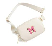 Porceosy Borsa a tracolla da viaggio portatile per le donne Marsupio Lettera Decor Fibbia Blocco Cinturino regolabile Chiusura con cerniera Grande capacità Tre scomparti, M