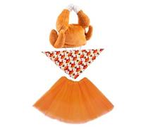 Porch Duck Outfits, Garden Geese Costume, 8.5 Inches/21 Cm Wide Fall Tutu Bib Set, Decorative Headwear Accessory, Festive Statue Clothing for Outdoor Lawn, Yard, Party, Parks, Camping Events