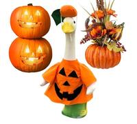 Porch Geese Outfits Halloween, 23 Inches Pumpkin Costume, Festive Accessory Set, Seasonal Decorative Wear, Vibrant Outdoor Apparel, for Birthday Holiday Thanksgiving Christmas Door Lawn Yard Patio