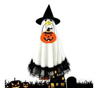Porch Goose Halloween Ghost Outfit, Witch Hat Pumpkin Themed Accessories
