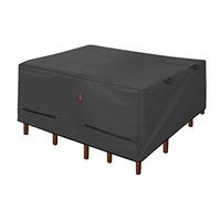 Porch Shield Copertura impermeabile per tavolo da pranzo e sedie da giardino, copertura quadrata per tavolo da pranzo e sedie, 213,4 x 213,4 cm, nero