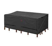 Porch Shield Copertura impermeabile per tavolo da pranzo e sedie, rettangolare, 243,8 x 121,9 cm, nero