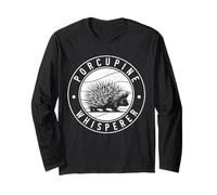 Porcospino Whisperer Funny Animal Vintage Porcospino Amante Maglia a Manica