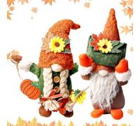 PORFOYO 2 Pezzi Gnomi Autunnali Decorazioni Autunnali Casa, Gnomo Autunno Decorazioni di Peluche Gnome del Ringraziamento Decorazione Domestica di Festa di Natale