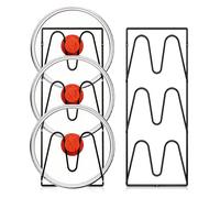 PORFOYO 2 supporti per coperchio per pentole, autoadesivi senza foratura, set da parete per cucina