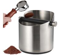 PORFOYO Contenitore per colino, contenitore per colino, contenitore per colino, grande in acciaio inox, contenitore per caffè, barista, accessorio per macchina espresso, raccolta e riciclaggio