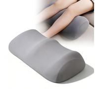 PORFOYO Cuscino ergonomico, per il sonno, 50 x 30 x 14,5 cm, per le ginocchia, per le vene, per le gambe, per le gambe, per le gambe, in memory foam, colore: grigio chiaro