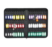 PORFOYO Custodia portachiavi portatile con chiusura lampo, organizer per chiavi portatile con 54 ganci e etichette, portachiavi impermeabile e ignifugo, fascetta portachiavi impermeabile