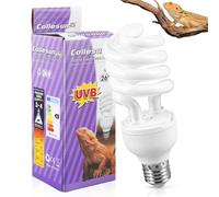 PORFOYO Lampada UVB, 26w 10.0 UVB Reptile Light, Luce UVB Per Rettili, UVB Per Tartarughe, 220V Animal Lampada UVB, Per Lucertole, Serpente, Camaleonte, Draghi Barbuti