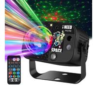 PORFOYO Luce da discoteca 3 in 1, Luce da discoteca, Luce per feste, con telecomando, Decorazione per palcoscenico, Perfetta per matrimoni, compleanni, karaoke, club, feste di famiglia