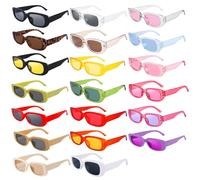 PORFOYO Occhiali Da Sole Vintage, 20 Pezzi Occhiali Da Sole Rettangolari, Occhialie Da Soles Da Donna, Occhialie Da Soles Donna Per All'aperto Viaggio Guidare