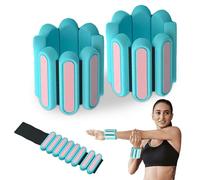 PORFOYO, pesi da polso e caviglie per gambe e braccia, 2 pezzi, 0,9 kg, pesi da polso in silicone regolabili, pesi da caviglia invisibili, pesi per piedi per fitness, yoga, allenamento