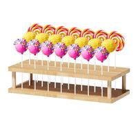 PORFOYO Porta Lecca Lecca, 21 Fori Supporto Pop Torta In Bambù, Espositore Per Torte E Pop, Per Matrimonio, Festa Di Compleanno, Halloween, Natale, Er Buffet Banchetti Cocktail Party