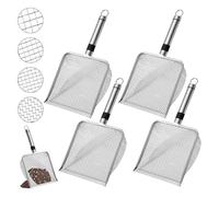 PORFOYO Setaccio da Giardino,4 Pezzi Setaccio per Terreno Setaccio,Setaccio Giardino,Setaccio Terreno per Giardinaggio per Compost Pietre,Compost,Pietre,Sporcizia,Terreno,2,0mm+2,8mm+3,8mm+5,0mm