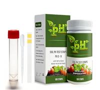 PORFOYO Strisce reattive PH per pavimento, 300 pezzi, tester PH per terreno, 3 - 9 pratici tester PH per terreno, per giardino, casa, prato, aiuola di frutta, fiori e piante all'aperto e come