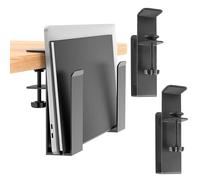 PORFOYO Supporto da scrivania per computer portatile, supporto laterale regolabile, supporto per laptop, organizer da scrivania, per ufficio e casa, nero