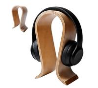 PORFOYO Supporto per cuffie in legno, a forma di U, universale, antiscivolo, durevole per casa, ufficio, studio