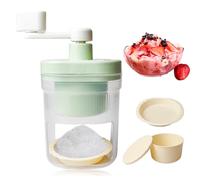 PORFOYO Tritaghiaccio Manuale,Tritaghiaccio Rotante Manuale con Ciotola di Ghiaccio Ghiacciato E Sabbiera,Rasoio Macchina per Cono di Neve,Ice Cube Crusher per Ghiaccio,Bar,Ristoranti