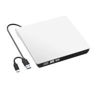 PORFOYO Unità DVD esterna USB 3.0 USB C CD drive esterno CD DVD +/-RW ROM masterizzatore ottico esterno DVD Drive, DVD drive esterno esterno per laptop, PC, MacBook compatibile con Windows/MacOS/Linux