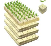 Porgeel Cubi di Lana di Roccia da 200 Pezzi Cubi per piantare Lana di Roccia da Giardino da 1 Pollice con Fori per la germinazione dei Semi e la Coltivazione Fuori Suolo