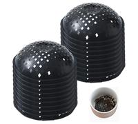 Porgeel Griglia per piantare 20 Pezzi con Fori di drenaggio Inserti per fioriera in plastica a Forma di Ciotola da 3 Pollici a t