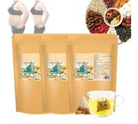 Poria And Coix Seed Tea For Dampness Elimination, Fu Ling Yi Wet Tea, Lemon Hawthorn Lotus Leaf Tea, Dampness Clearing Herbal Tea, Poria Cocos Dehumidification Tea, 30Bags/1Box- (3Box)