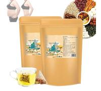 Poria And Coix Seed Tea For Dampness Elimination, Fu Ling Yi Wet Tea, Lemon Hawthorn Lotus Leaf Tea, Dampness Clearing Herbal Tea, Poria Cocos Dehumidification Tea, 30Bags/1Box- (2Box)