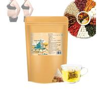 Poria And Coix Seed Tea For Dampness Elimination, Fu Ling Yi Wet Tea, Lemon Hawthorn Lotus Leaf Tea, Dampness Clearing Herbal Tea, Poria Cocos Dehumidification Tea, 30Bags/1Box- (1Box)