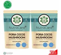 Poria Cocos Fungo 500mg Tappi- (30% B-Glucan) Tensione, Memoria Support-180 Caps