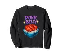 Pork Belly Vintage Inspired Sarcastic Foodie Airbrush Style Felpa