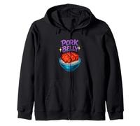 Pork Belly Vintage Inspired Sarcastic Foodie Airbrush Style Felpa con Cappuccio