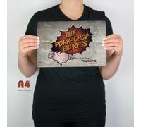 Pork Chop Express Grande Problema A Little China Insegna Distressed Man Cave