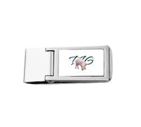 Pork Food Varieties Art Deco Fashion Slim Money Clip Acciaio Titolare Tasca Portafoglio