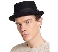 Pork Pie Hat Breaking Bad Cappelli Porkpie Cappelli Feltro di Lana Heisenberg Cappello Mens Brimmed Cappelli Fedora, Nero, L